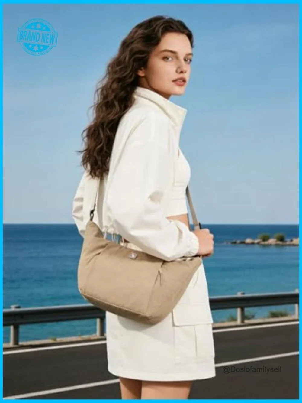 Lightweight Nylon Crescent Hobo Bag Crossbody Shoulder Purse